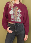 Vintage Eagle Cropped Sweatshirt