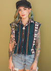 Vintage Southwestern Button Up Cropped Tank