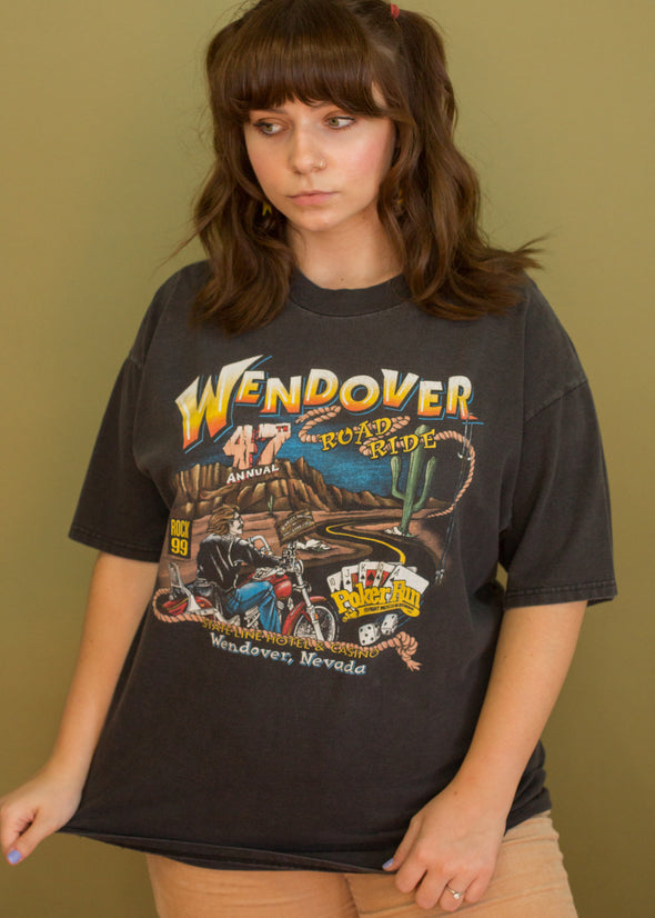 Vintage 90s Harley Wendover Road Ride Tee