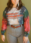 Y2K Harley Cropped Long Sleeve Tie Dye Tee