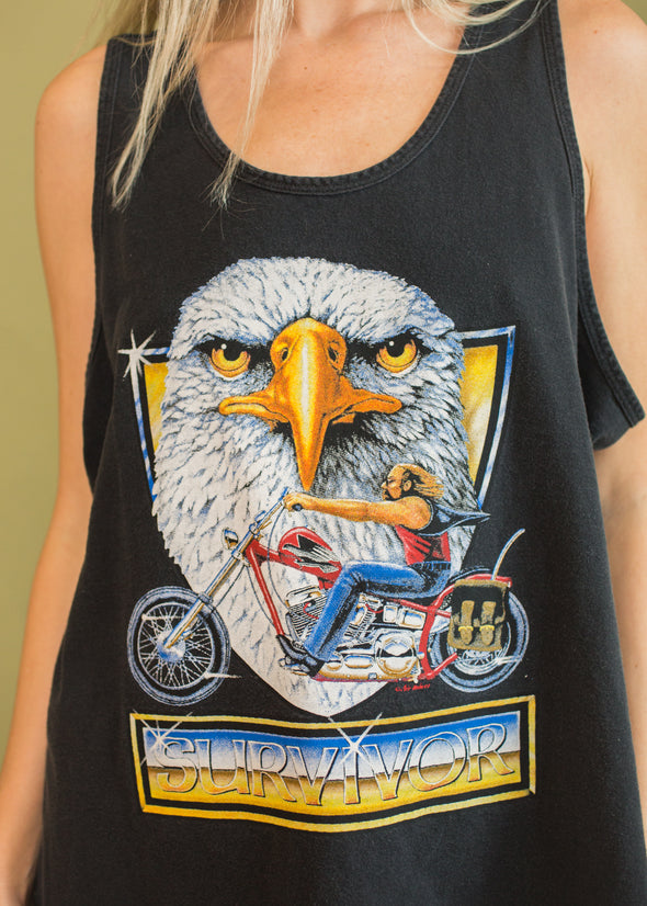 Vintage 90s Survivor Eagle Tank