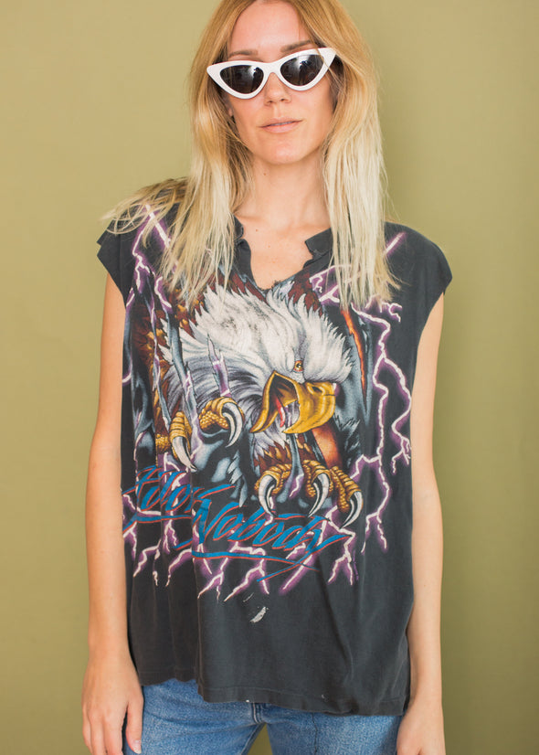 Vintage 90s Eagle Lightning Tee