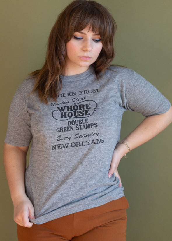Vintage 1980s Stolen From Bourbon Street Whore House Tee