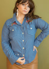 Vintage Embroidered Western Style Button Up