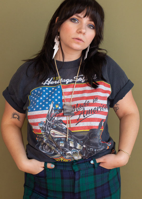 Vintage 90s Made in America Harley Tee