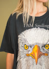 Vintage 90s I AM Smiling Alaska Eagle tee