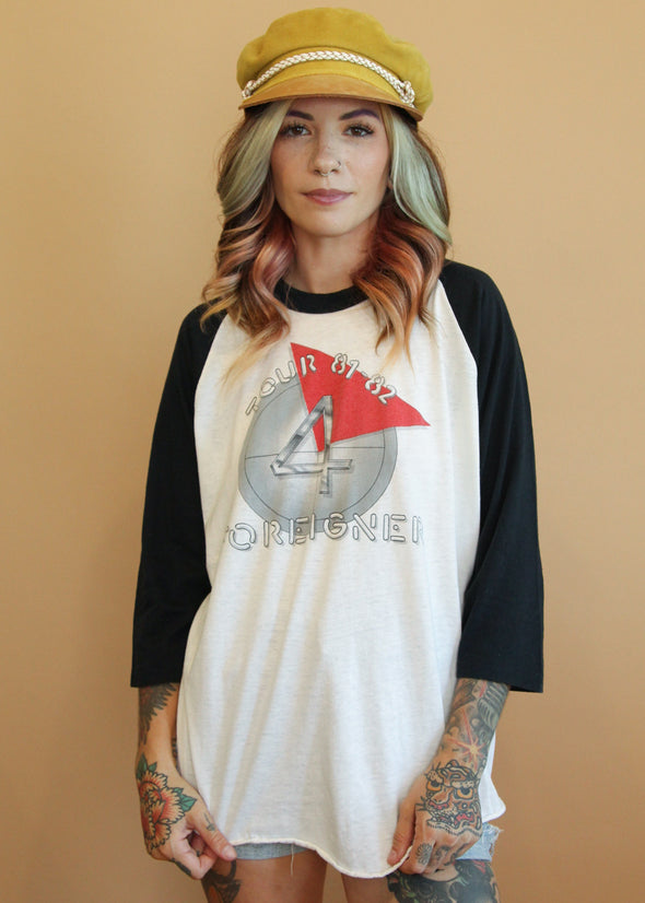 Vintage 1981-82 Foreigner Raglan Tour Tee