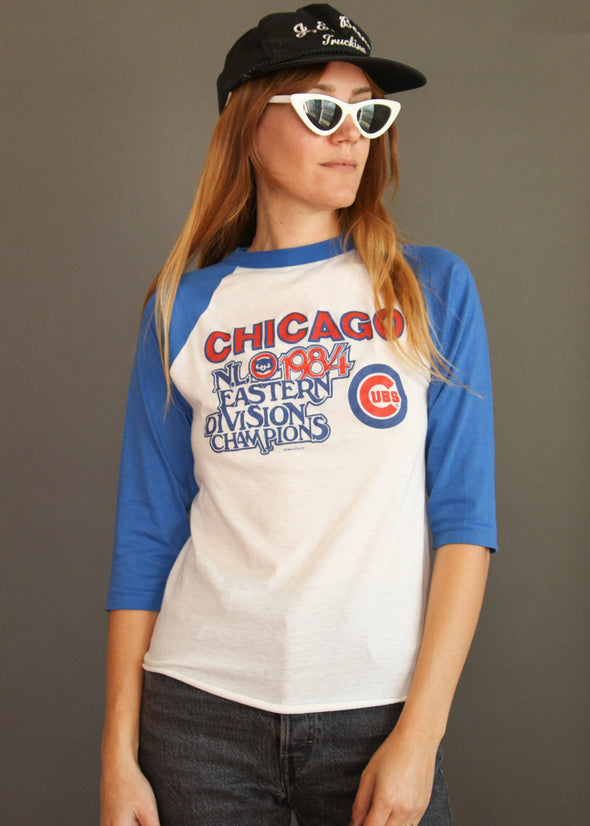 Vintage 1984 Thin Chicago Cubs Raglan