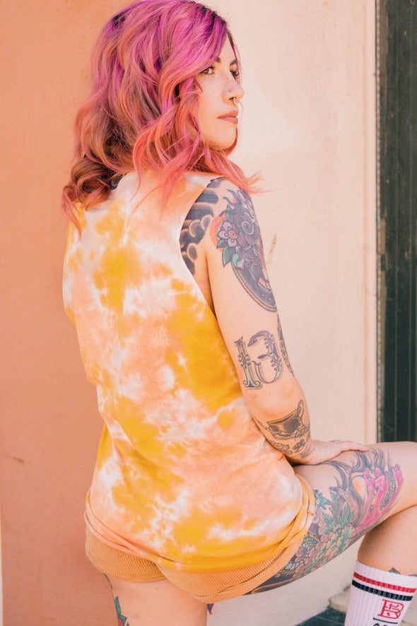 SAMPLE SALE "Golden Hour" Tie Dye Muscle Tank