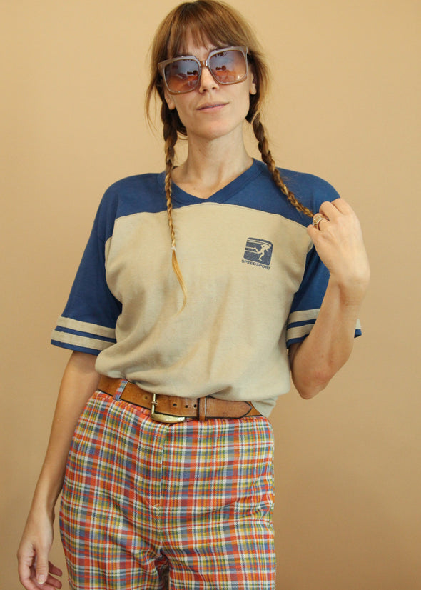 Vintage 1980's Speedsport V Neck Tee