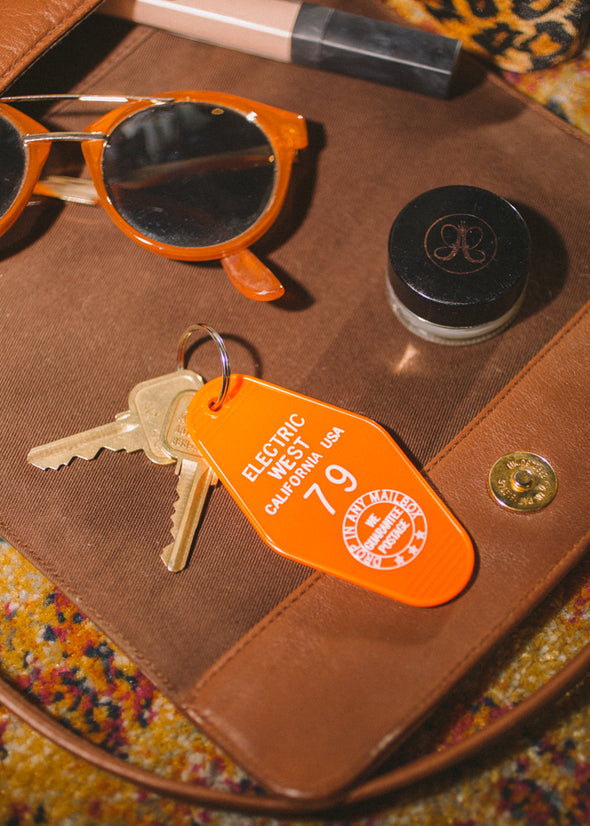 Retro Electric West Motel Keychain- Multi Colors