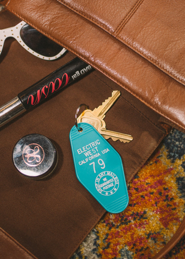 Retro Electric West Motel Keychain- Multi Colors