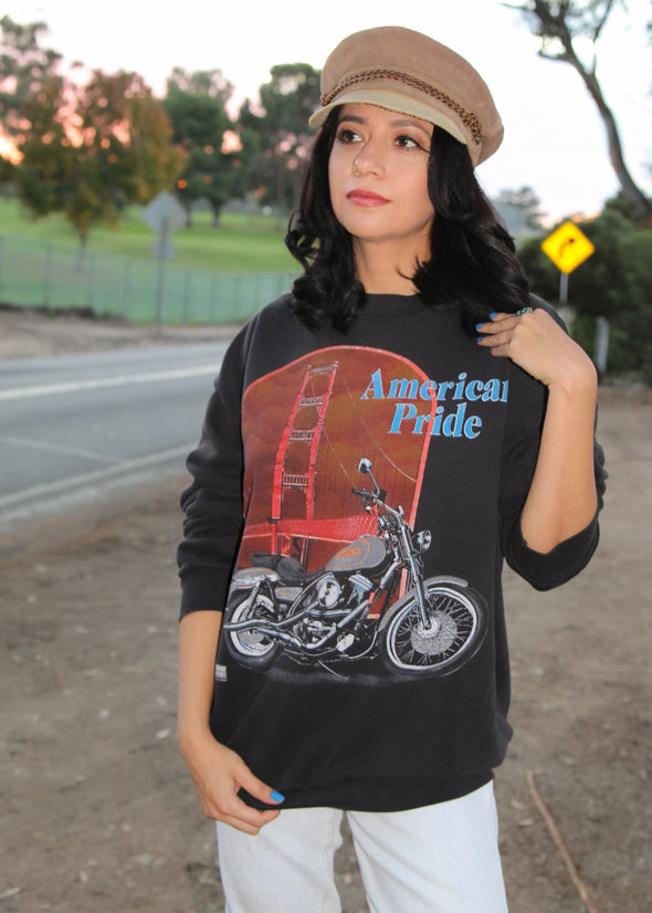 Vintage 80s/90s Harley American Pride Sweatshirt