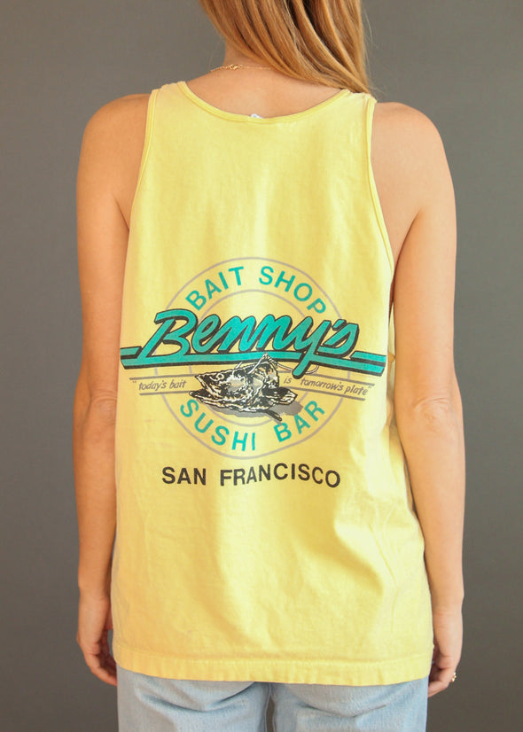 Vintage 90s Benny's Bait Shop and Sushi Bar SF Tank