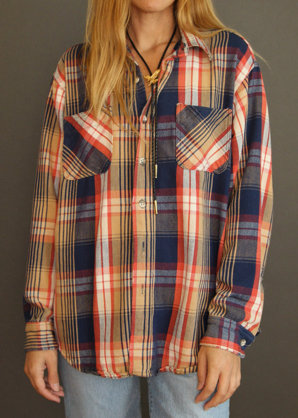 Vintage 80s Big Mac Heavy Weight Distressed Flannel
