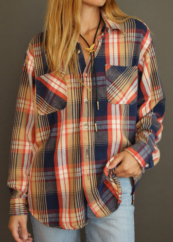 Vintage 80s Big Mac Heavy Weight Distressed Flannel