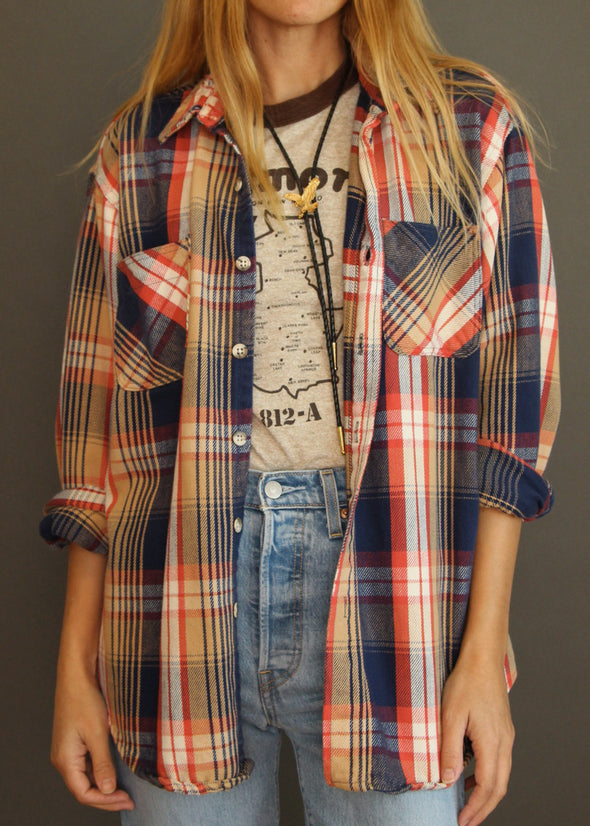 Vintage 80s Big Mac Heavy Weight Distressed Flannel