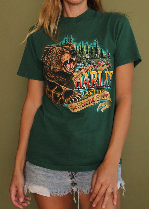 Vintage 1994 Harley The Strong Survive Tee