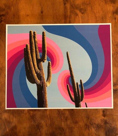 Saguaro Double Swirl Print