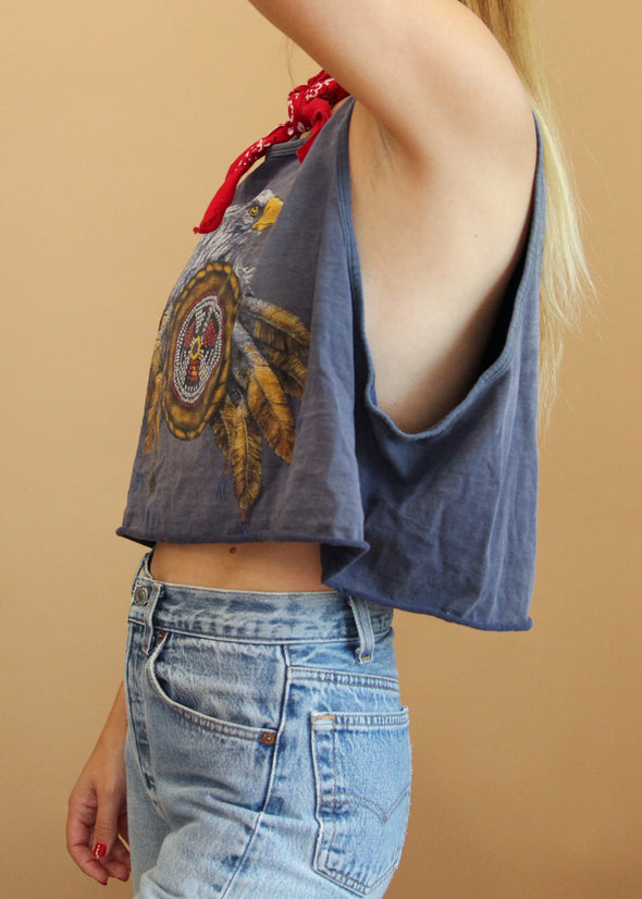 Vintage 1990's Cropped Eagle Muscle Tank