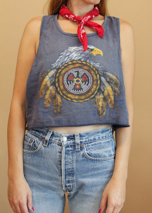 Vintage 1990's Cropped Eagle Muscle Tank