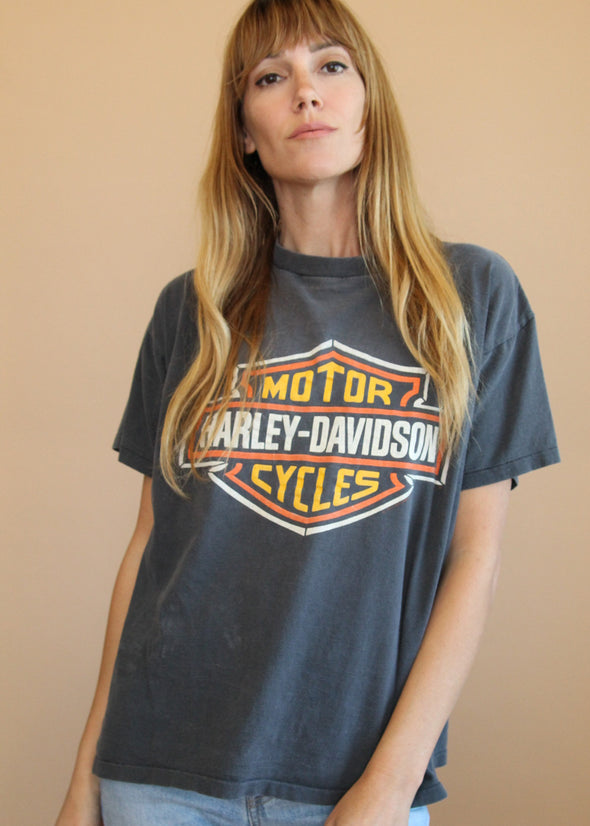 Vintage 1990 Faded Harley Traverse City Tee