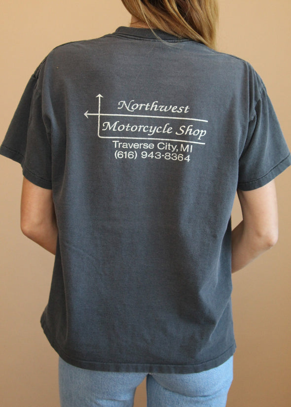 Vintage 1990 Faded Harley Traverse City Tee