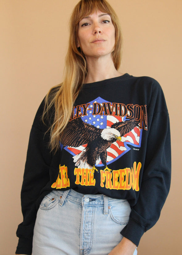 Vintage 80s/90s Harley Feel the Freedom Sweatshirt