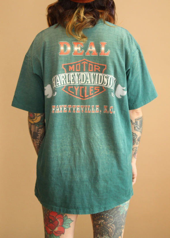 Vintage 1991 Grungy Harley Rules Tee