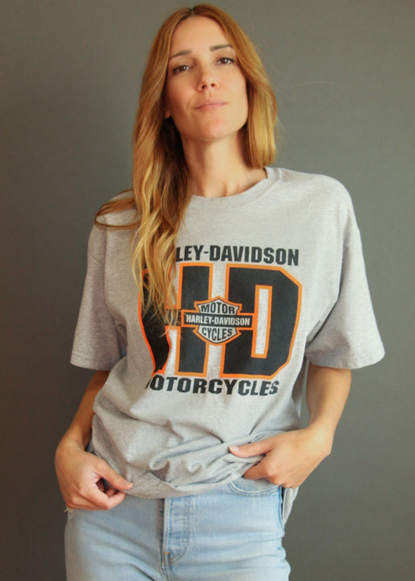 Vintage Harley Grey Tee