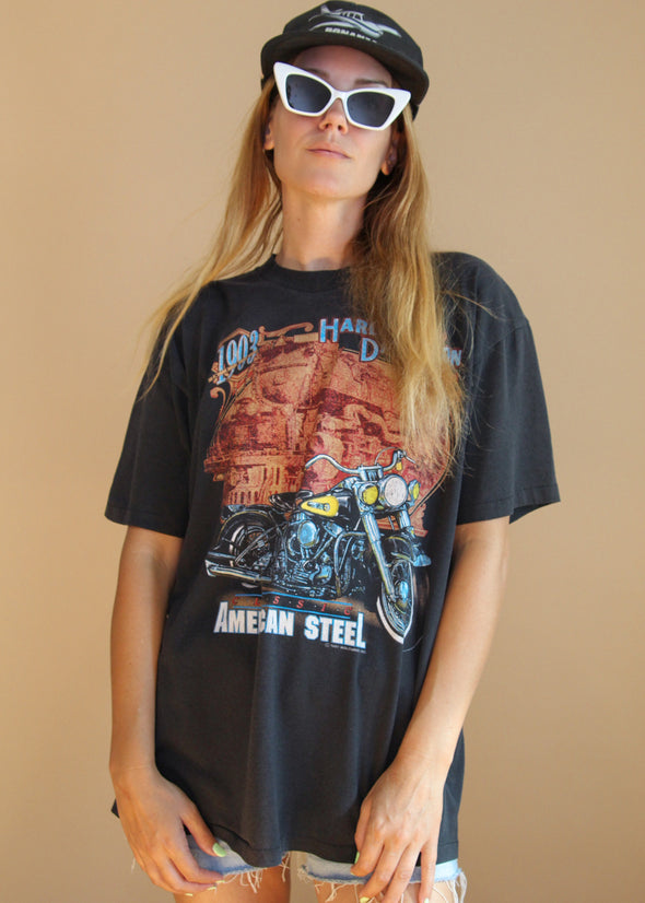 Vintage 1991 Harley American Steel Tee
