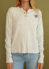 Vintage 1995 Harley Cedar Rapids Long Sleeve Henley Tee