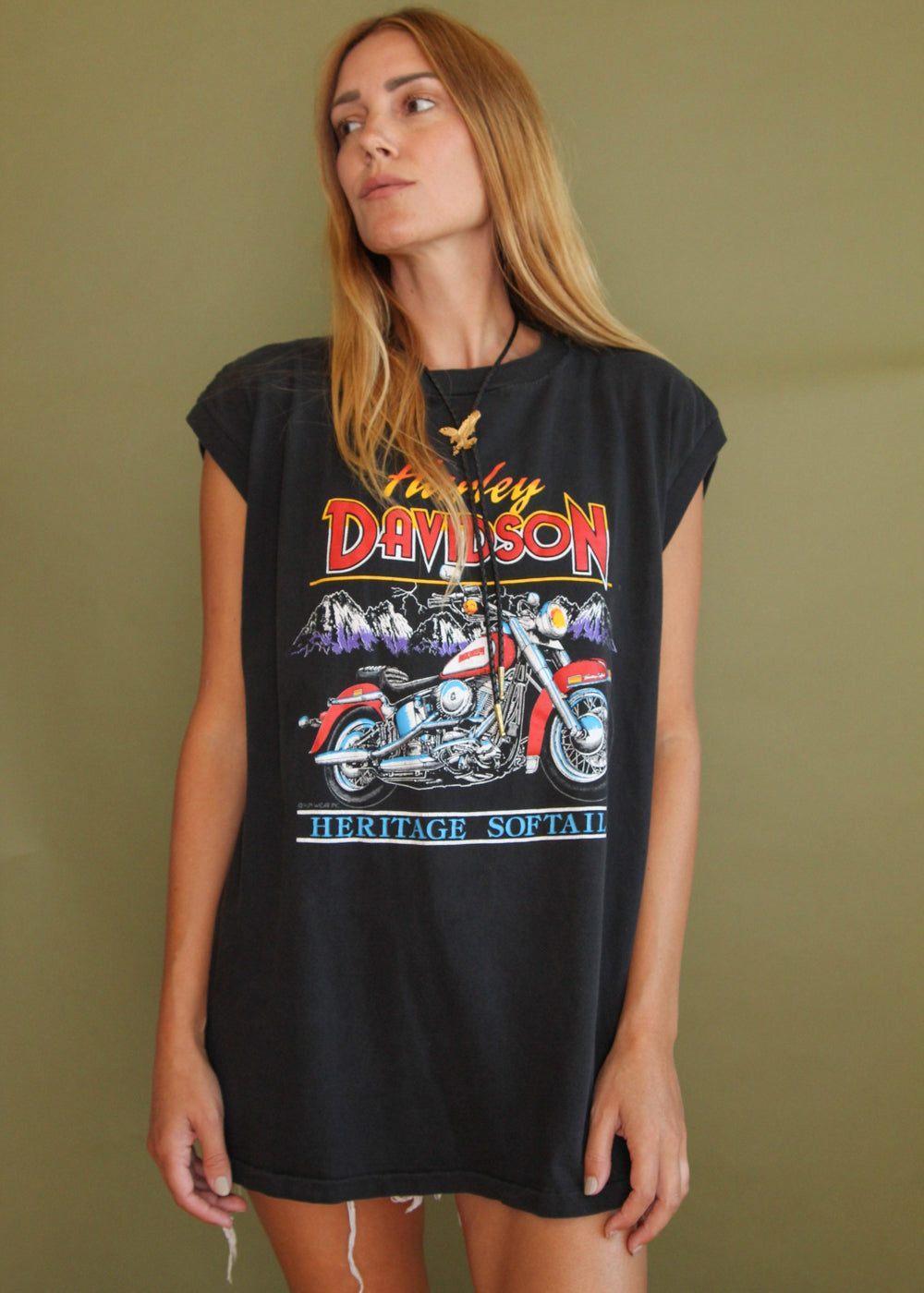 harley davidson t shirt dress Harley-Davidson T Shirt Dress Womens Large White Ride Free Motorcycle Graphic