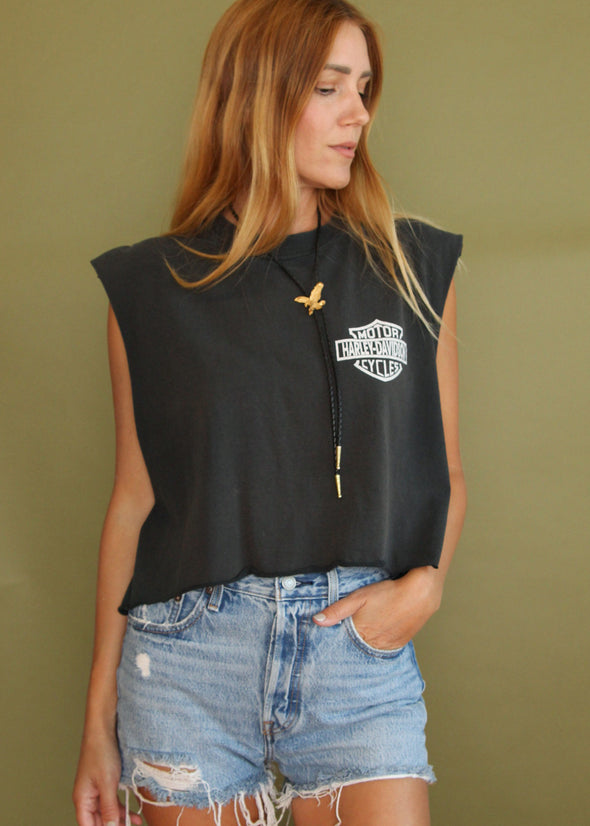 Vintage Harley Mexico Cropped Tank