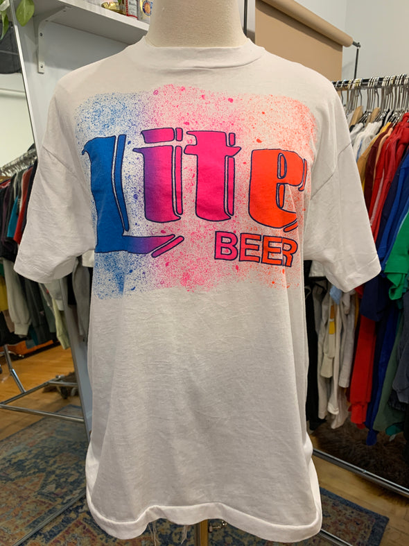 Vintage 1980's Miller Lite Beer Tee