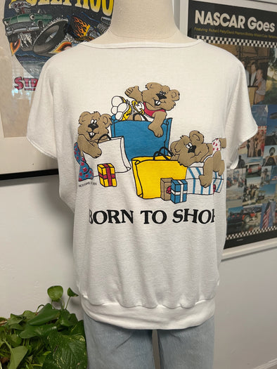 Vintage 1986 Born to Shop Top