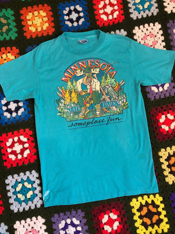 Vintage 1989 Minnesota State Parks Moose Tee