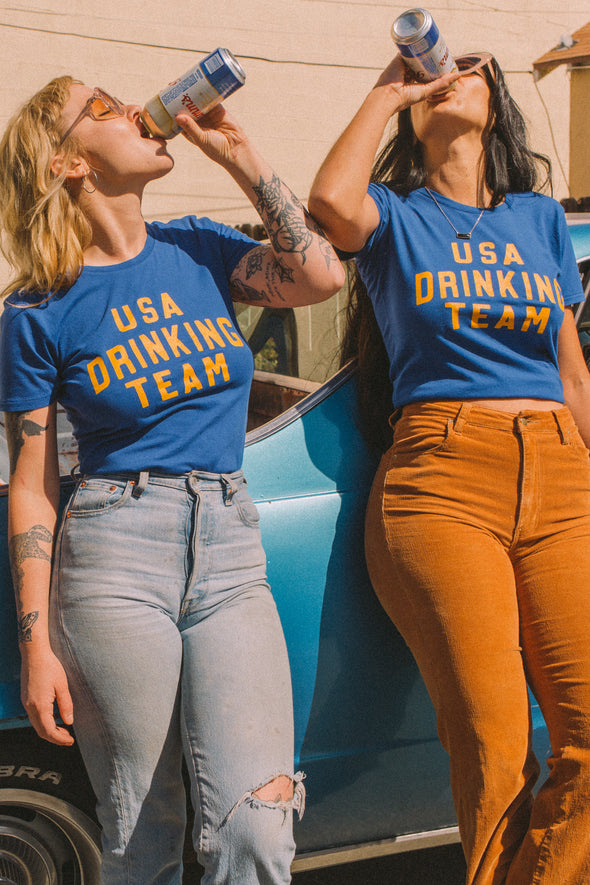 USA Drinking team Made in Usa beer tee