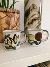 Vintage 70s Retro Flower Mug Set