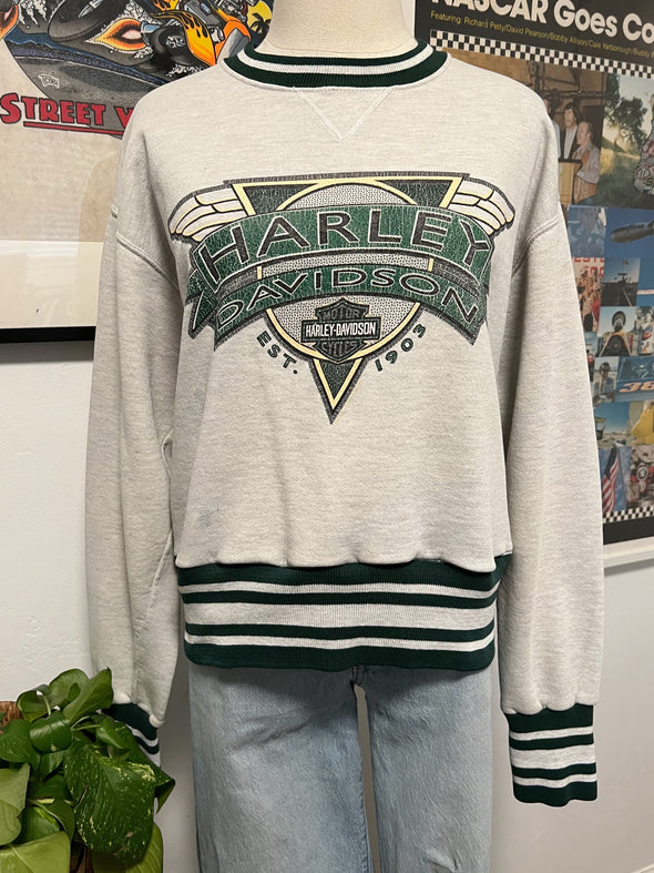 Vintage 80's/90's Harley Striped Sweatshirt