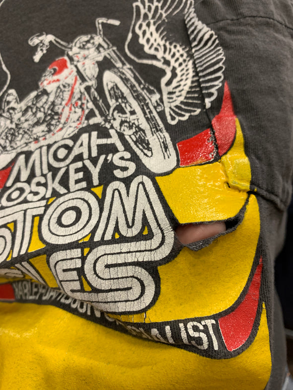 Vintage 1980's Micah McCloskey's Custom Pocket Harley Tee