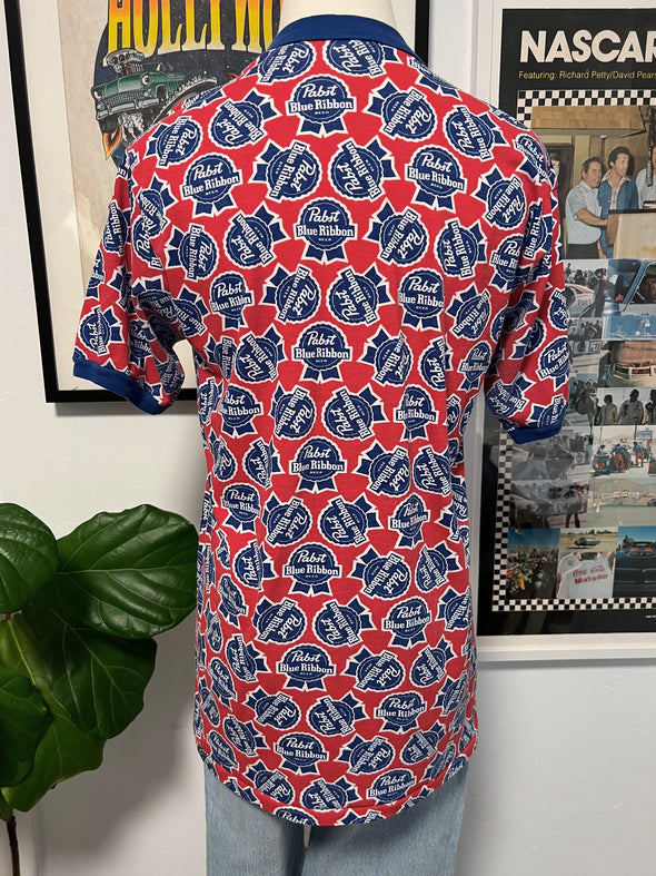 Rare Vintage 1970s/80s PBR All Over Print Ringer