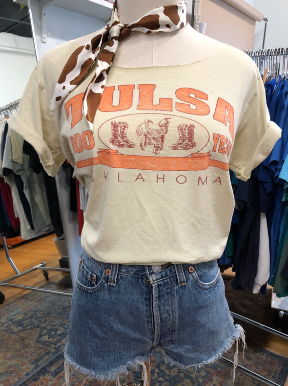 Vintage 80's Grungy Tulsa Oklahoma Tee