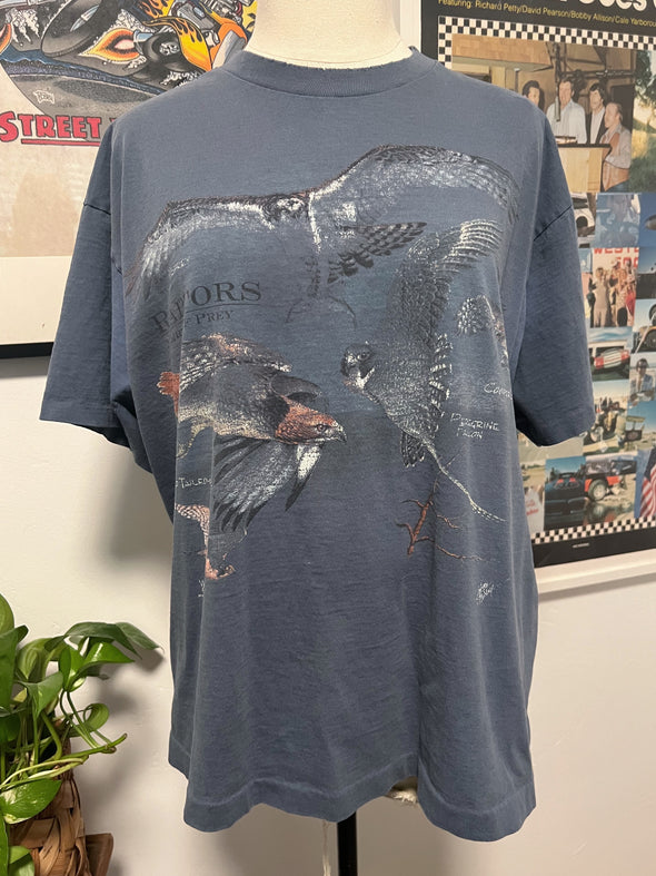 Vintage Raptors Birds of Prey Faded Tee