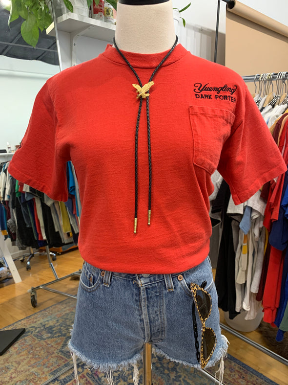 Vintage 1980s Yuengling Beer Embroidered Pocket Tee