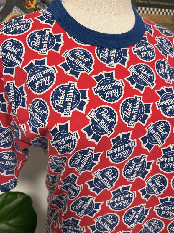Rare Vintage 1970s/80s PBR All Over Print Ringer
