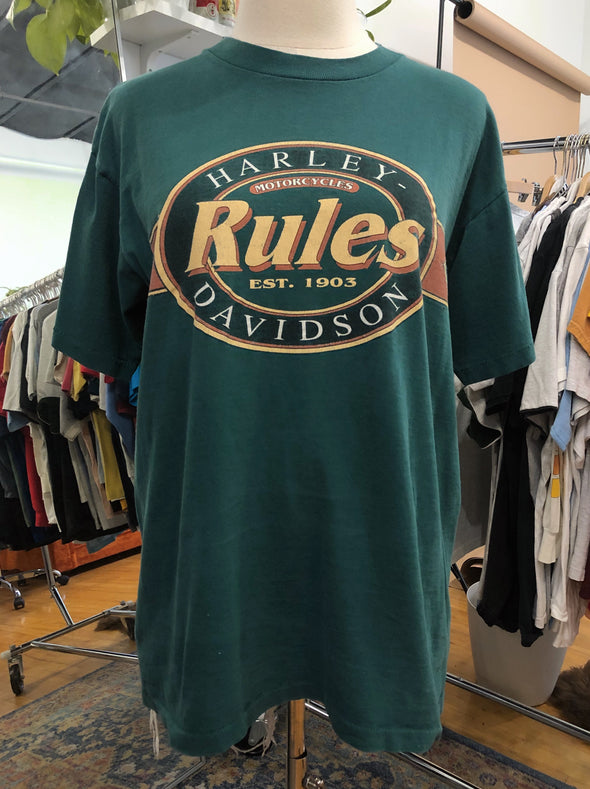 Vintage 1992 Harley Rules Tee