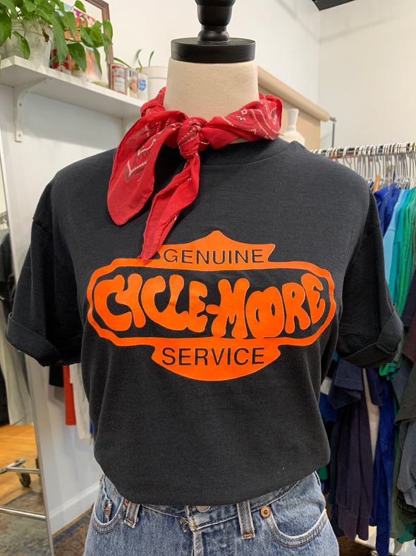 Vintage 80's Genuine Cycle-Moore Service Biker Tee
