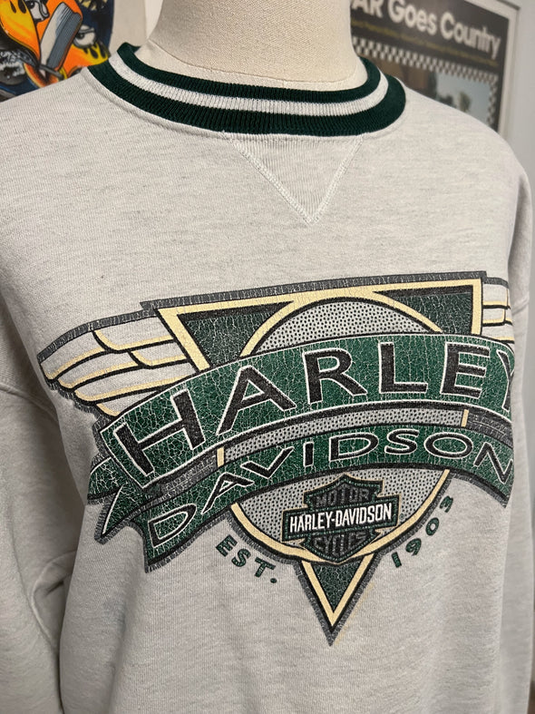 Vintage 80's/90's Harley Striped Sweatshirt
