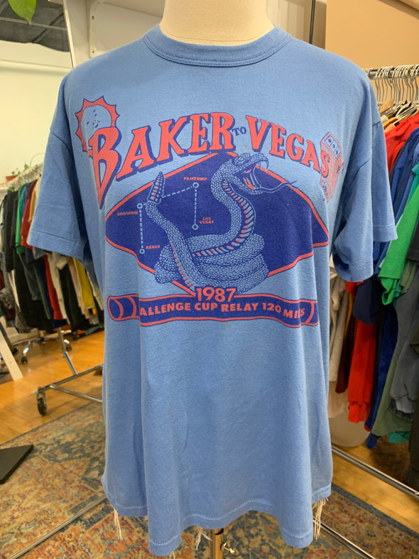 Vintage 1987 Baker to Vegas Relay Tee
